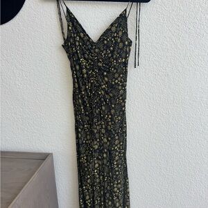 Sandro Floral Black and Gold Women's Dress